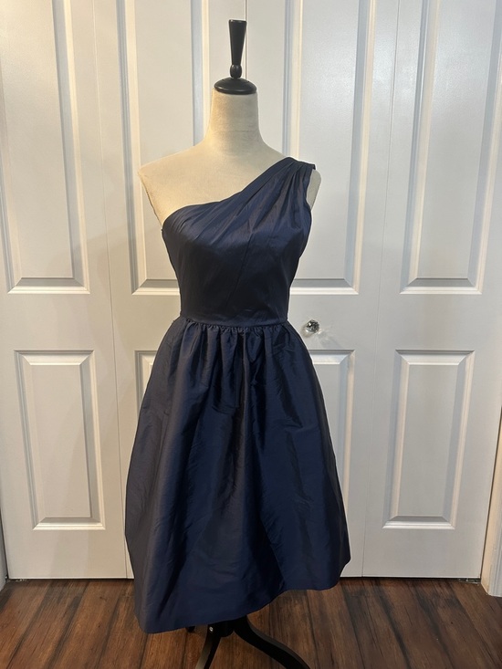 ALFRED SUNG Dresses & Skirts - ALFRED SUNG One-Shoulder Navy Party Dress